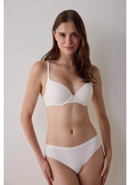 Ekru Liny Balenli Dolgusuz Etkili Sütyen
