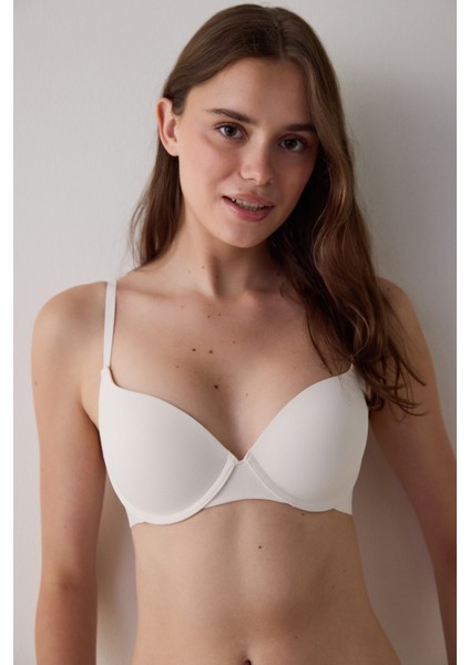 Ekru Liny Balenli Dolgusuz Etkili Sütyen