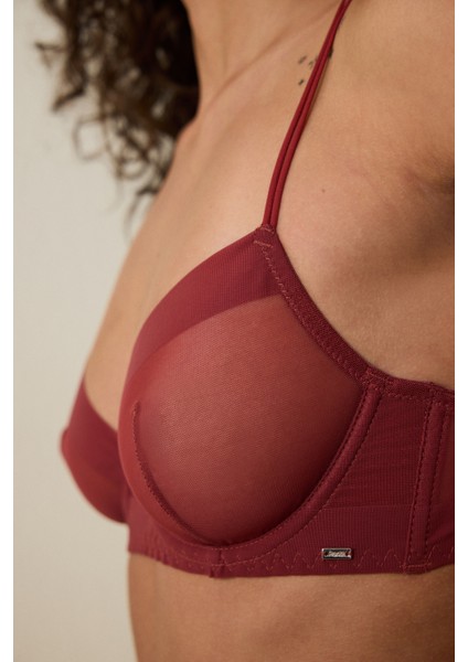 Bordo Essentials Balenli File Sütyen modelleri