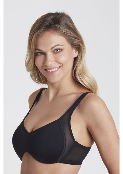 Siyah Büyük Beden Toparlayıcı Balenli Sütyen indirimleri