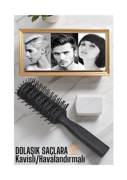 Modacar Nano Dolaşık Saç Tarağı Kavisli Havalandırmalı