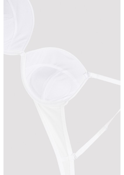 Optik Beyaz Wowbra Push Up Sütyen