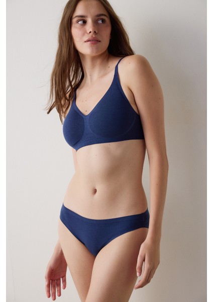 24 Saat İz Bırakmayan Lacivert Sütyen