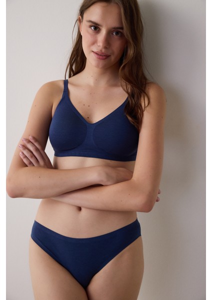 24 Saat İz Bırakmayan Lacivert Sütyen