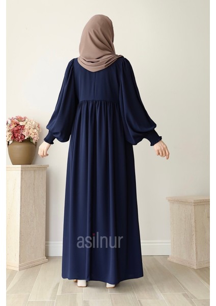 Rana Balon Kol Ferace Lacivert fırsatları