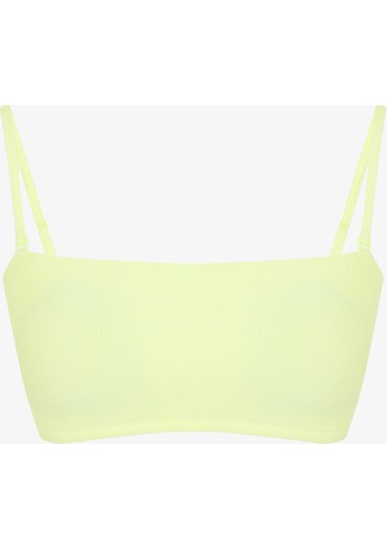 Sarı Nora Straplez Bikini Üstü