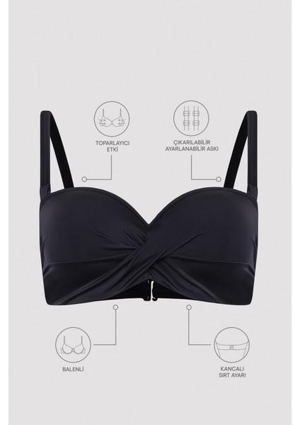 Beauty From Siyah Bikini Üstü
