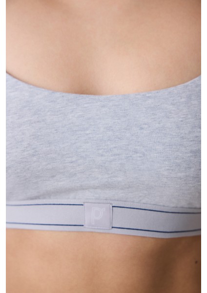 Removable Padded Bra Gri Üst