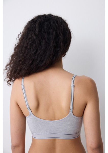 Removable Padded Bra Gri Üst