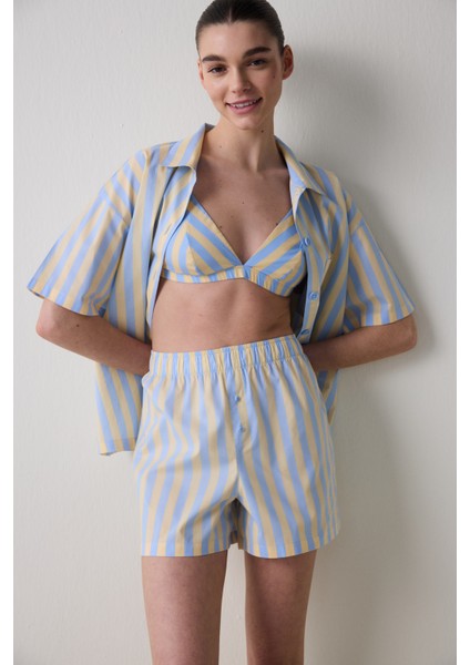 Woven Triangle Çok Renkli Sütyen