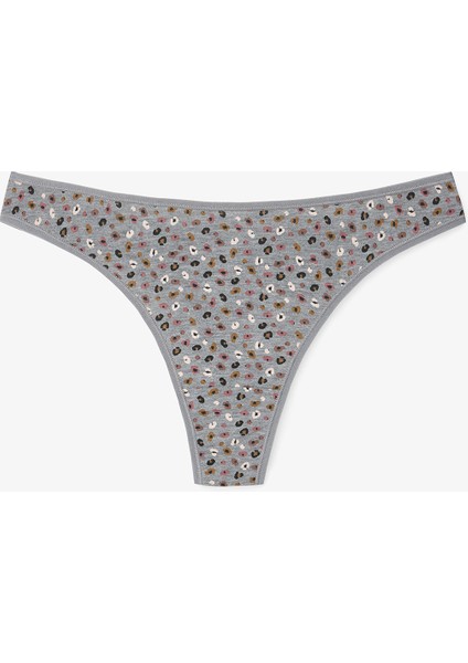 Leopar Desenli Düşük Bel 3'lü Tanga Külot