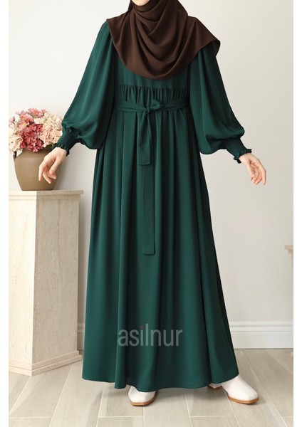 Rana Balon Kol Ferace Zümrüt Yeşili fiyatları