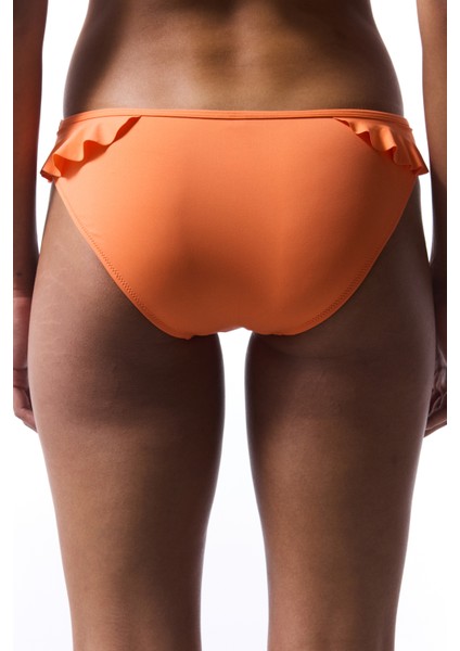 Turuncu Mango Fırfırlı Bikini Altı