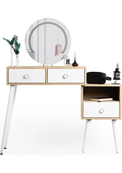 Vera Işıklı Makyaj Masası Aynalı | Makyaj Organizeri | Makyaj Masası Işıklı | Ledli Dokunmatik fiyatları