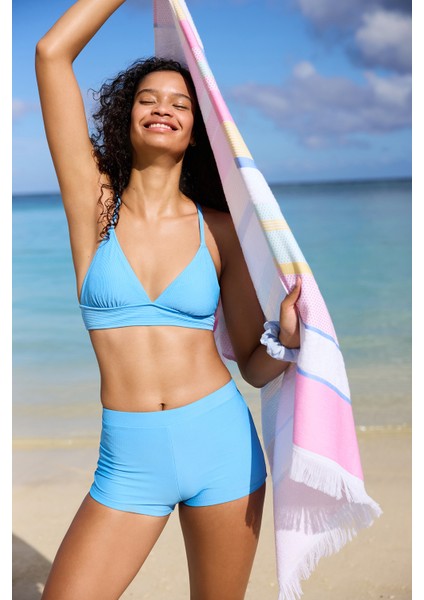 Mavi Bubble Bralette Bikini Üstü