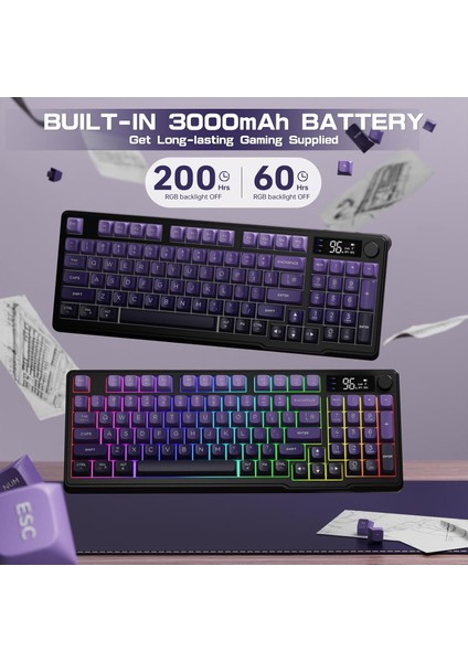 Freewolf M96 2.4g Bt5.0 Çift Bağlantılı Tft LED Ekranlı Reinbow Gaming Oyuncu Klavye indirimleri