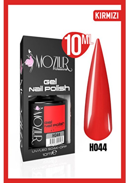 H044 UV LED Kalıcı Oje 10 ml Kırmızı Renk Uzun Süreli Kullanım İçin indirimleri