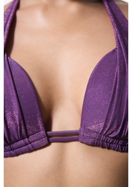 Mor Flora Cup Push Up Bikini Üstü modelleri