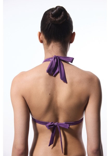 Mor Flora Cup Push Up Bikini Üstü