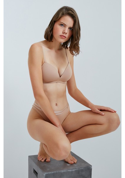 #Hiççamaşırı Bej Balensiz Cosy Pamuklu Sütyen