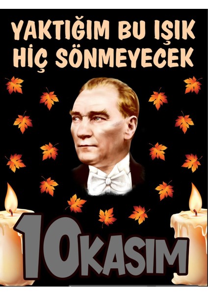 10 Kasım, Atatürk'ü Anma, Sevgiyle Anıyoruz, Okul Etkinlik, Fotoğraf Çekimi, Kumaş Arka PANOFON150X200