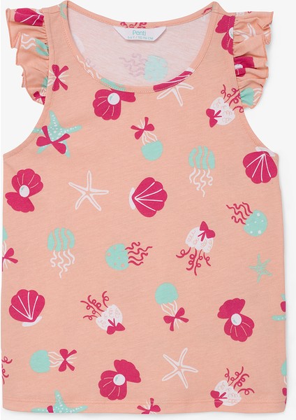 Kız Çocuk Keep Our Ocean Pamuklu 2li Pijama Takımı