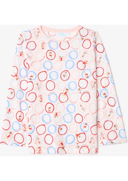 Kız Çocuk Dancer Baskılı Pamuklu Uzun Kollu 2'li Pijama Takımı indirimleri