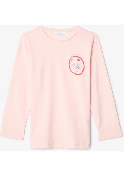 Kız Çocuk Dancer Baskılı Pamuklu Uzun Kollu 2'li Pijama Takımı