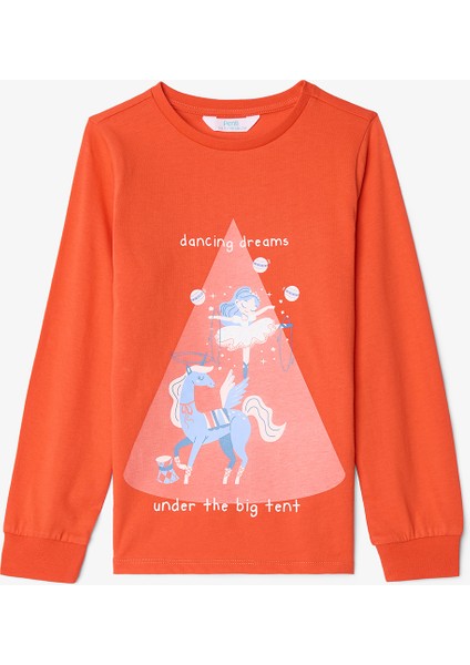 Kız Çocuk Hopping Sürdürülebilir Pamuklu Tavşan Desenli Uzun Kollu 2'li Pijama Takımı indirimleri