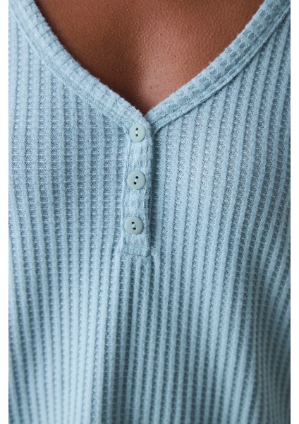 Soft Açık Yeşil Pantolon Pijama Takımı