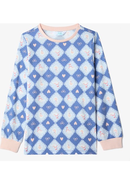 Kız Çocuk Handkerchief 2'li Pamuklu Pijama Takımı
