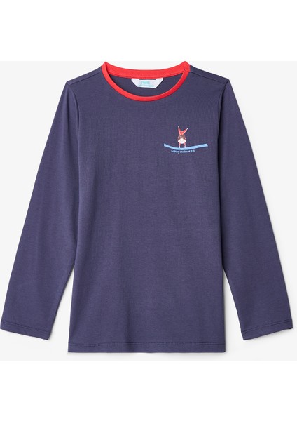 Erkek Çocuk Acrobat Çizgili Pamuklu Uzun Kollu 2'li Pijama Takımı indirimleri