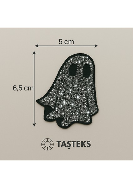 Taşteks Taşlı Ütülenebilen Veya Sticker Olarak Kullanılabilen Hayalet Modeli