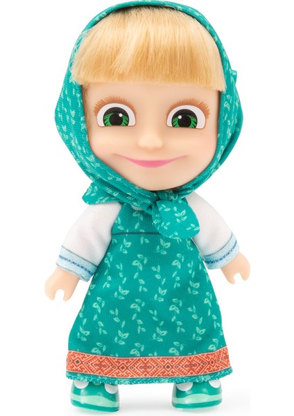 Masha & Koca Ayı S3 Masha 12 cm Yeşil Elbiseli