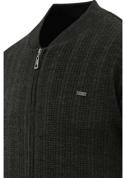 Erkek Astarlı Triko Mevsimlik Mont Hakim Yaka Çelik Örgü Desenli Klasik Kalıp - 5209T modelleri