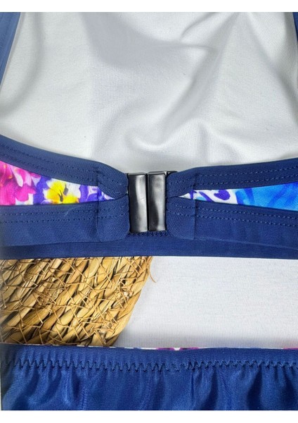 Kadın Şık Etnik Desenli Crop Bikini Takımı indirimleri