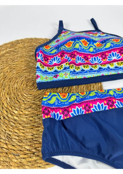 Kadın Crop Şık Etnik Desenli Bikini Takımı fiyatları