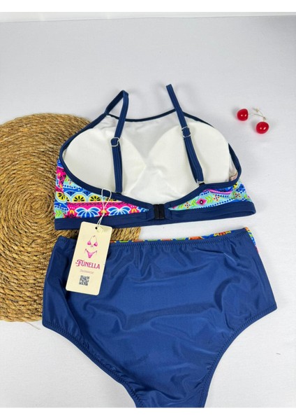 Kadın Crop Şık Etnik Desenli Bikini Takımı fırsatları