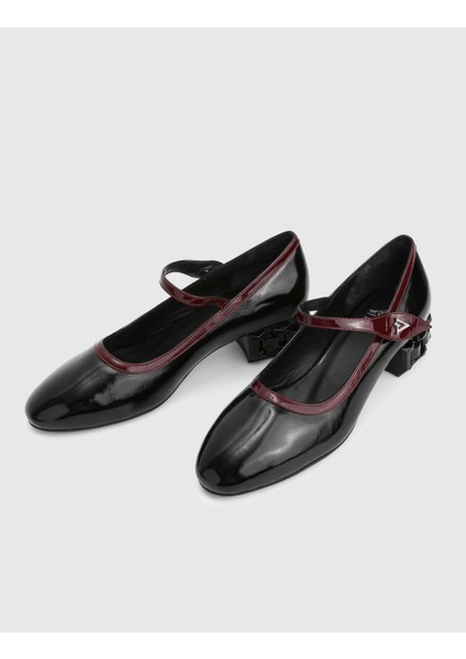 Littes Hakiki Rugan Deri Siyah Kadın Topuklu Ayakkabı fiyatları
