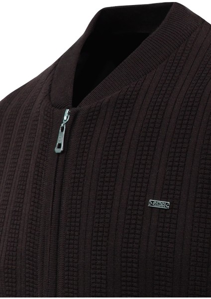 Erkek Astarlı Triko Mevsimlik Mont Hakim Yaka Çelik Örgü Desenli Klasik Kalıp - 5209T modelleri