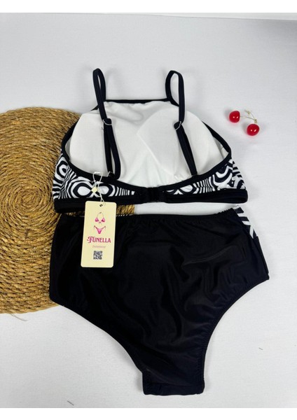 Kadın Şık Etnik Desenli Crop Bikini Takımı fırsatları