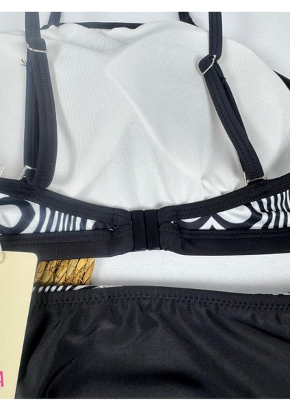 Kadın Şık Etnik Desenli Crop Bikini Takımı indirimleri