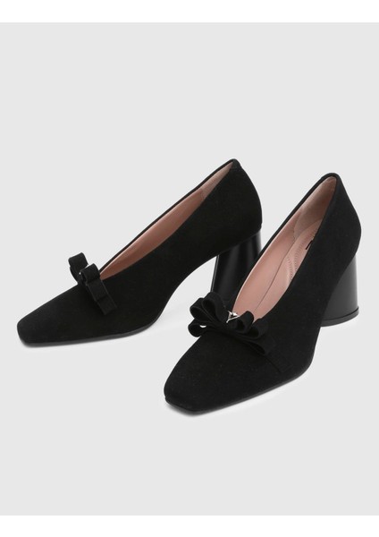Valued Hakiki Süet Deri Siyah Kadın Topuklu Ayakkabı fiyatları