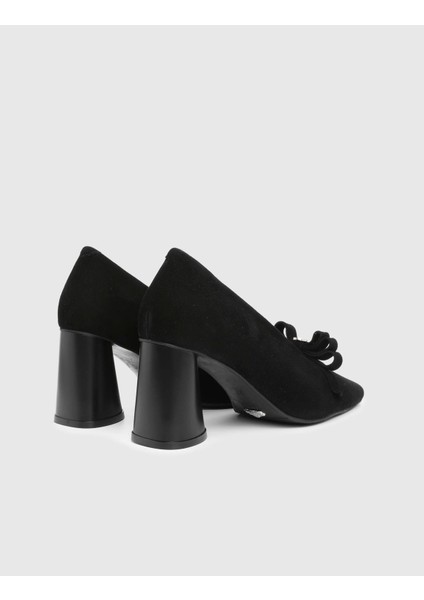 Valued Hakiki Süet Deri Siyah Kadın Topuklu Ayakkabı fırsatları