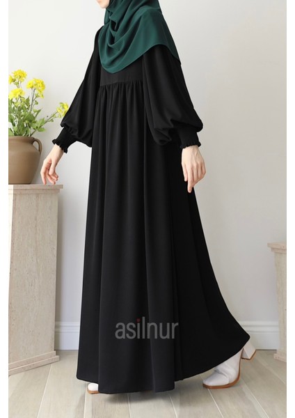 Rana Balon Kol Ferace Siyah fiyatları