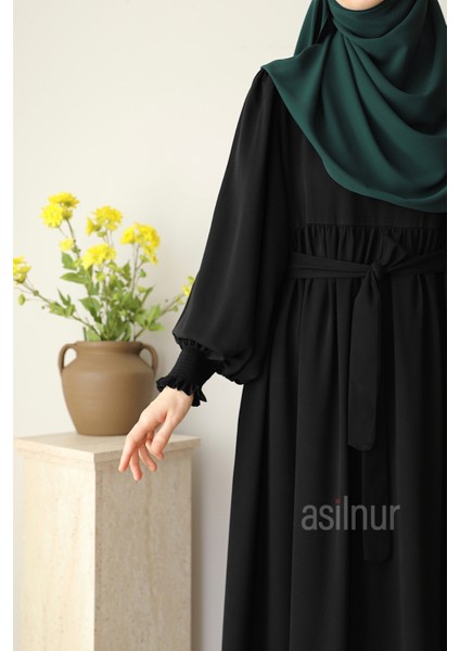 Rana Balon Kol Ferace Siyah fırsatları