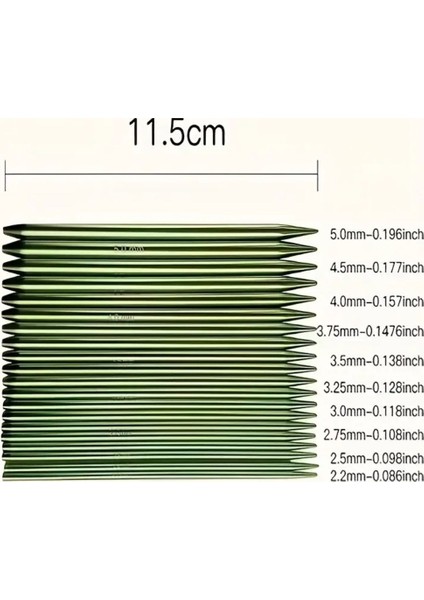 Yeşil Çantalı Misinalı Şiş Seti, Örgü Kiti, 10 Çift Şiş Seti, Çantalı Şiş Seti fırsatları