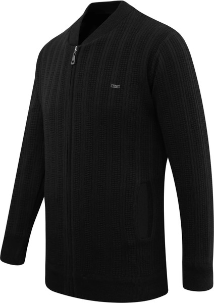 Erkek Astarlı Triko Mevsimlik Mont Hakim Yaka Çelik Örgü Desenli Klasik Kalıp - 5209T fiyatları