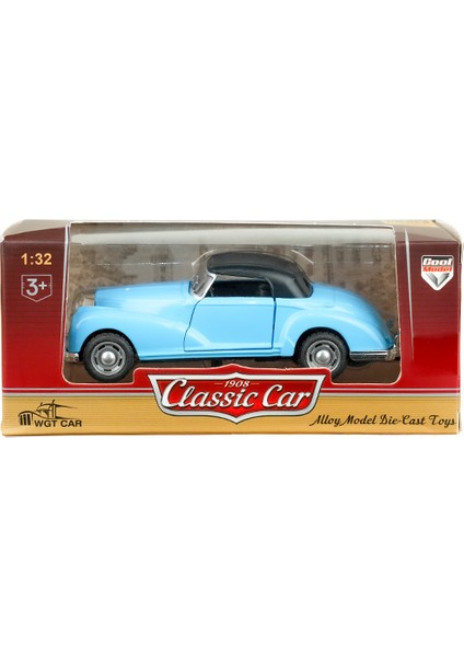 Die Cast 1:32 Retro Klasik Lüks Coupe Çek Bırak Araba Mavi fiyatları