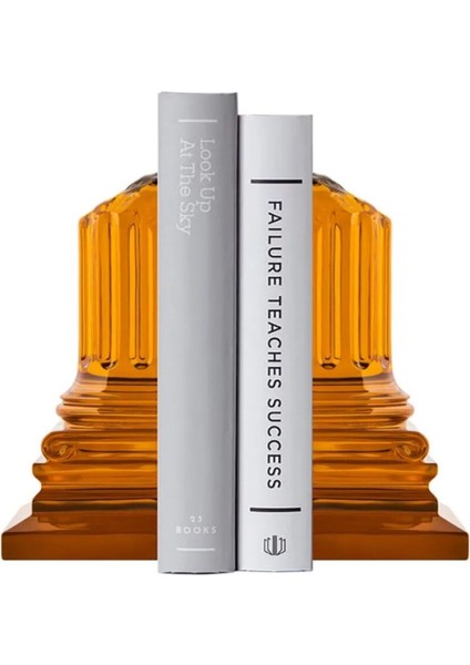 Amber Reçine Ikili Sütun Form Kitap Tutucu